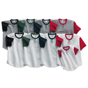 Pinstripe Two-Button Henley